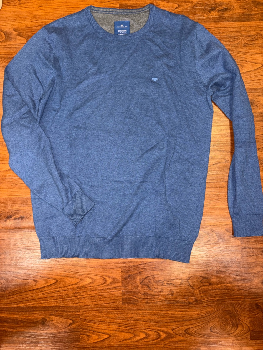 Men's Crewneck Sweater in Heather Blue - Classic Style
